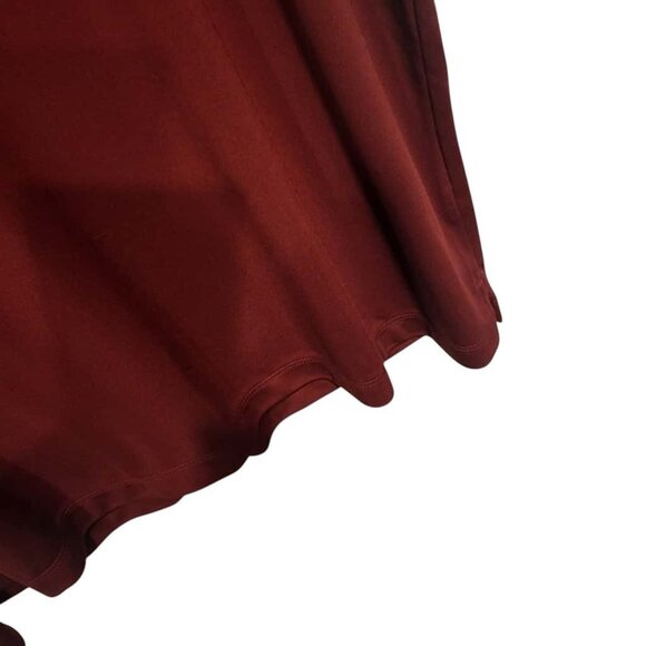 Land's End Stretchy Top Women Size 14-16 Burgundy Half Sleeve Pullover - Picture 5 of 9